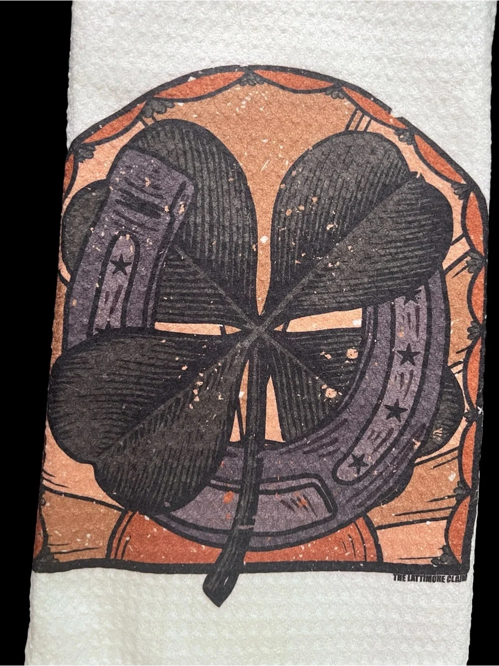 Western Kitchen Tea Towels NEW - Cow Skull - Horseshoe - Clover - Set of 4